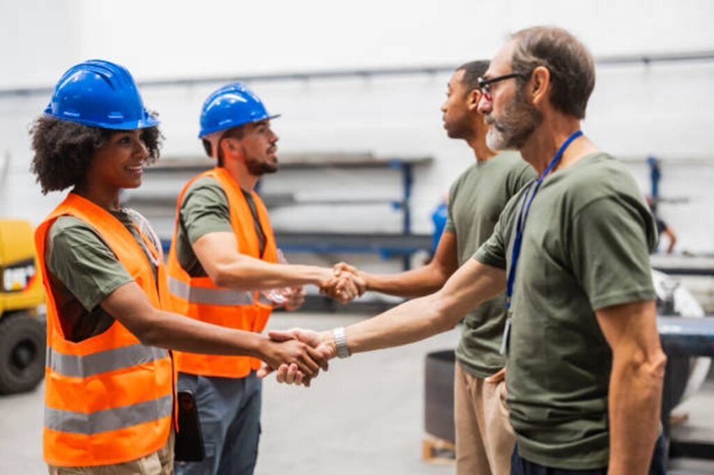 Creve Coeur Tree Service team members greeting customers and demonstrating their commitment to professional service and customer satisfaction in Creve Coeur, MO.